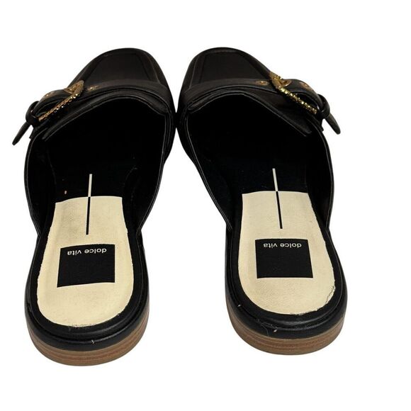 Dolce Vita Black Mules Slides Shoes Size 7 Stella Meegan Closed Toe - Picture 4 of 6